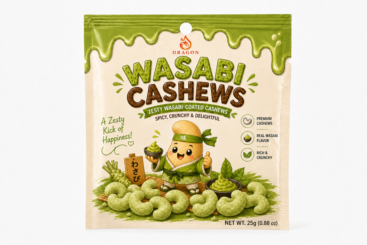 Hạt điều tẩm Wasabi