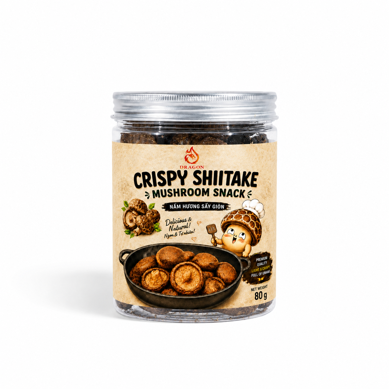 Snack nấm hương giòn