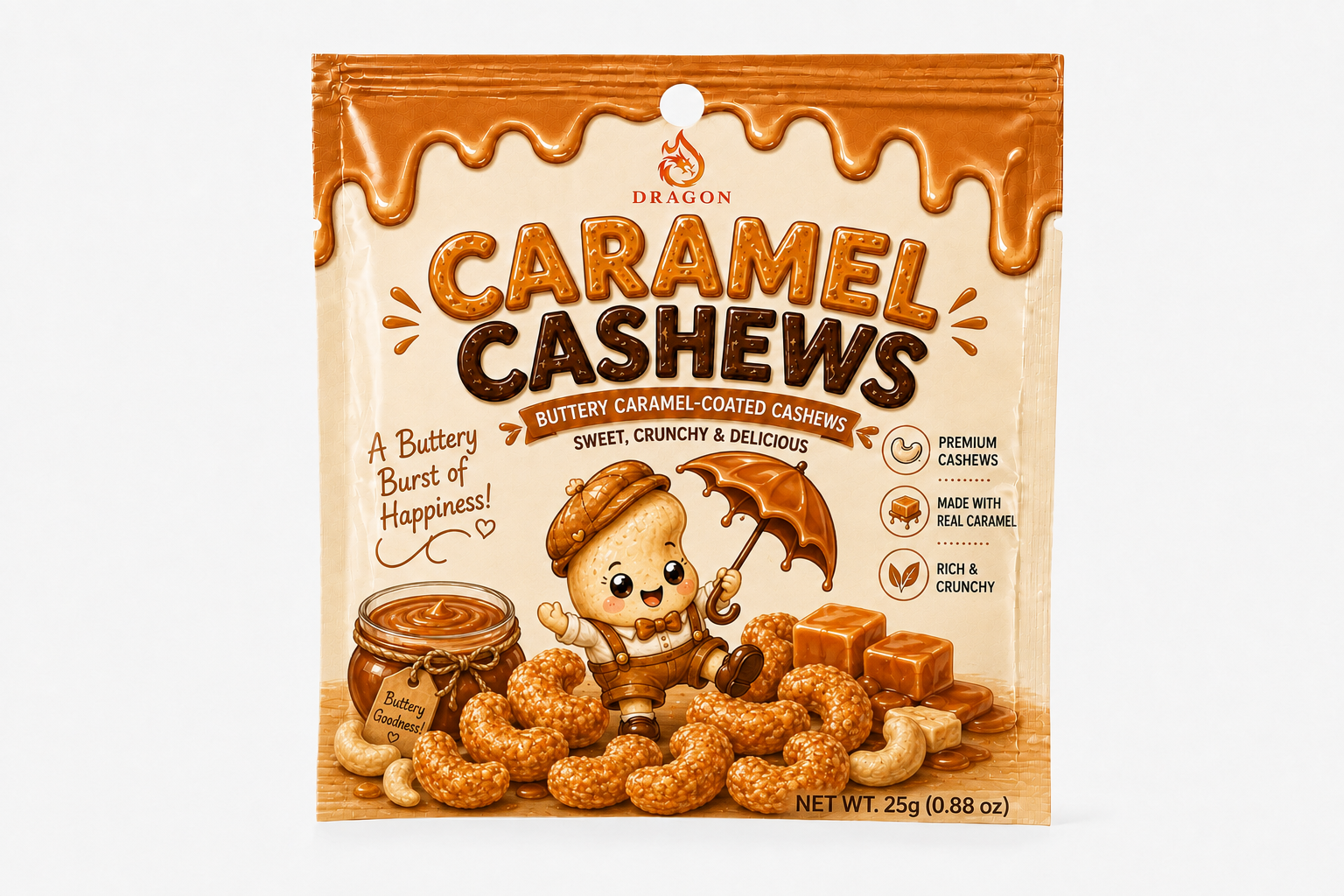Hạt điều tẩm vị caramel